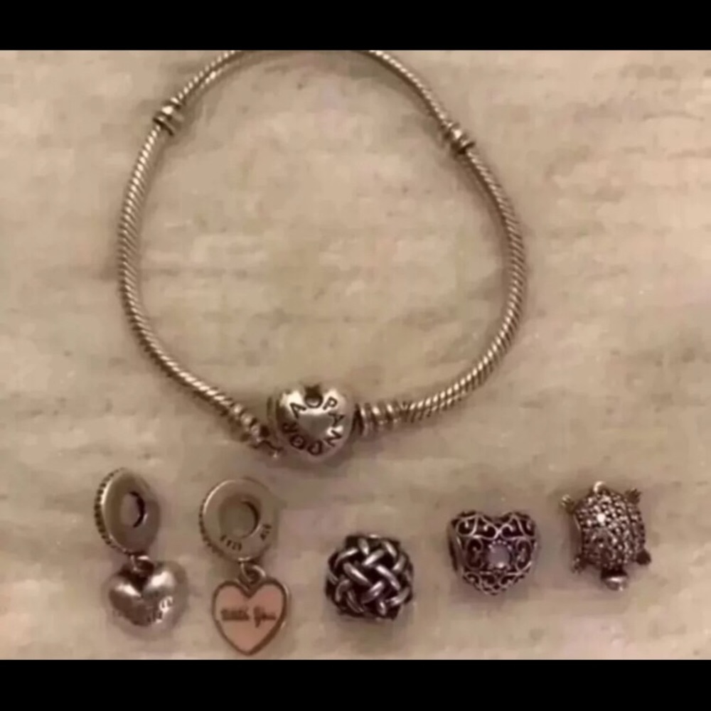 USED Pandora Charm Bracelet Set